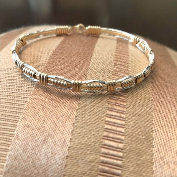 Gold and Silver Wired Bracelet