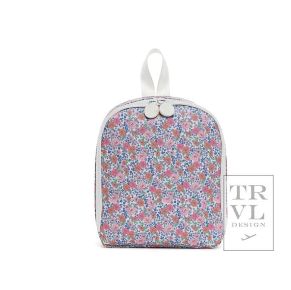 Pink and Blue Floral Lunch Bag