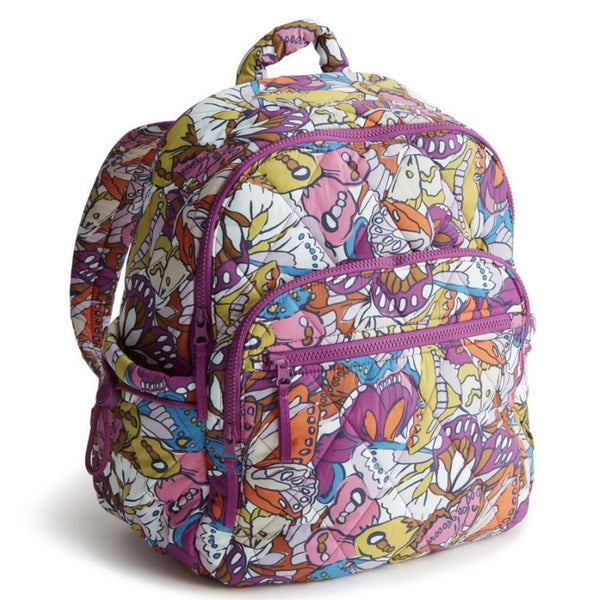 Purple and Green butterfly print backpack