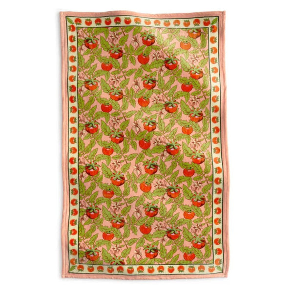 Pink and Red Blanket with Tomato and Vines