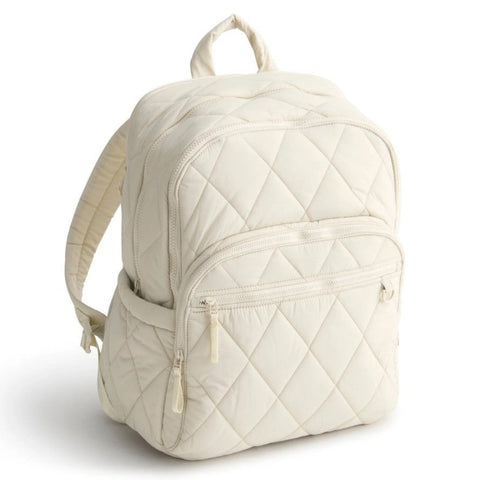Vera Bradley Large Bancroft Backpack Women in Gardenia Garden White