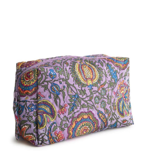 Purple Floral Cosmetic Bag