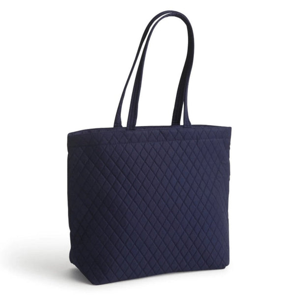 Dark Blue Tote on White Background