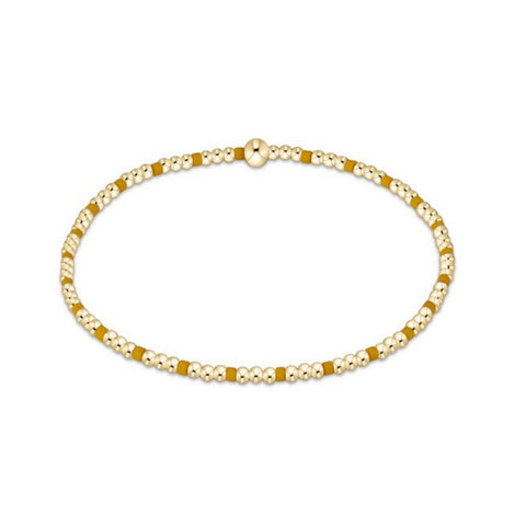 Gold Beaded Bracelet with Golden Yellow Beads for Accents