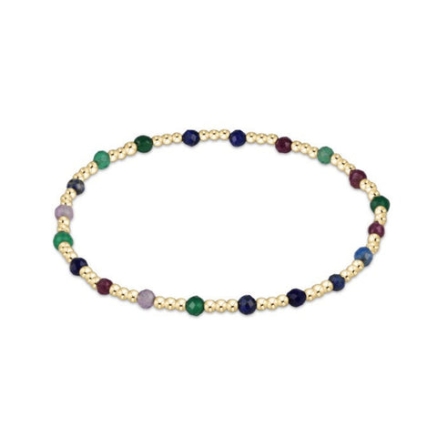 Gold Beaded Bracelet with various gold gemstones