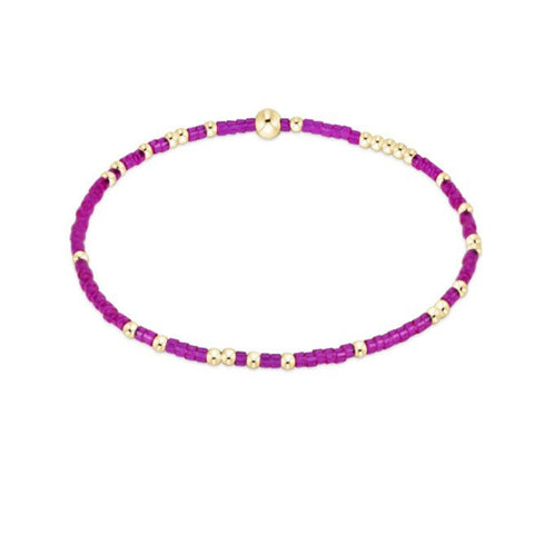 Pink Beaded Bracelet with Gold Accent Beads