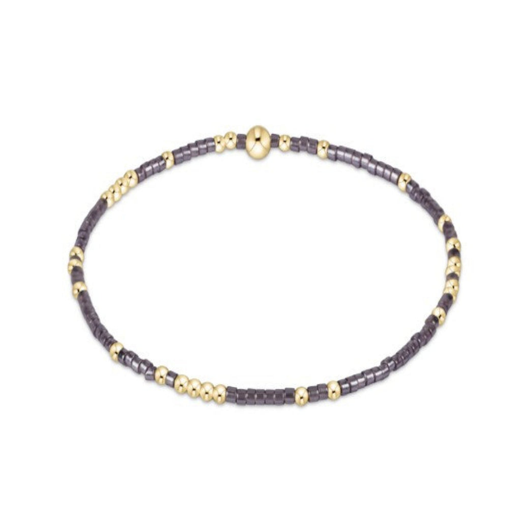 Taupe and Gold Beaded Bracelet