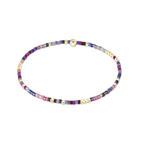 Multicolored beaded bracelet on a white background