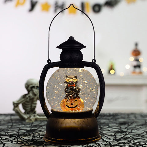 Black Cat Glittern Lantern - Debbie's Hallmark