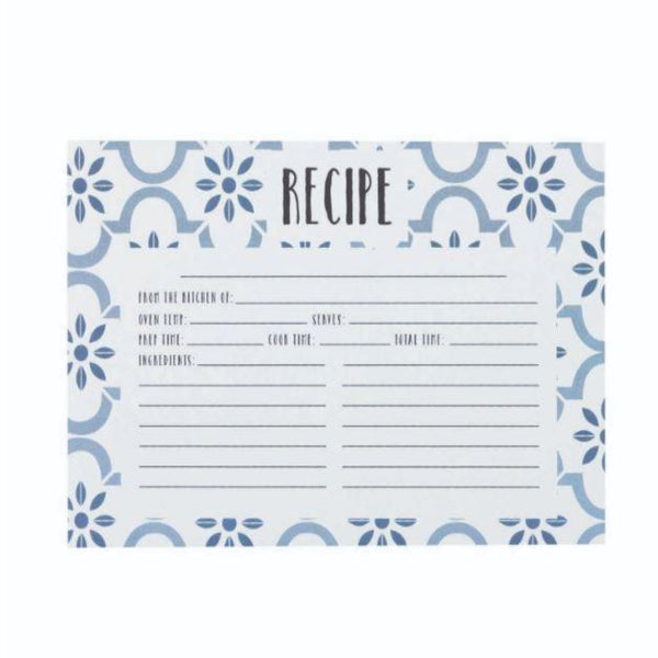 CR Gibson - 4 x 6 Recipe Cards - True Blue - Debbie's Hallmark