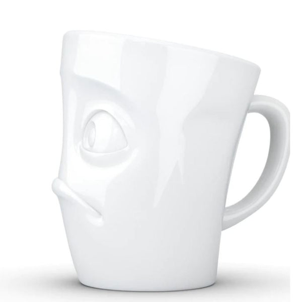 Coffee Mug with Handle, Baffled Face