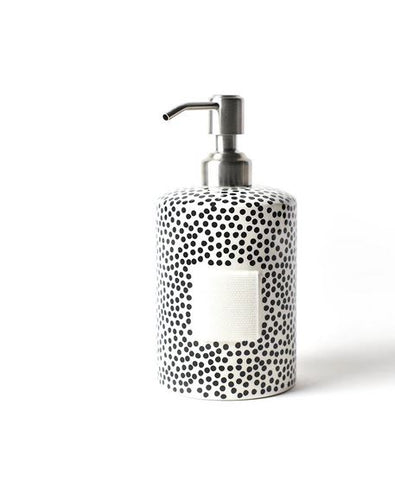 Happy Everything - Mini Cylinder Soap Pump - Black Small Dot