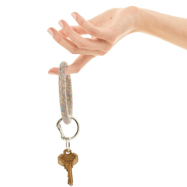 O-Venture - big O keyrings - rainbOw cOnfetti silicOne