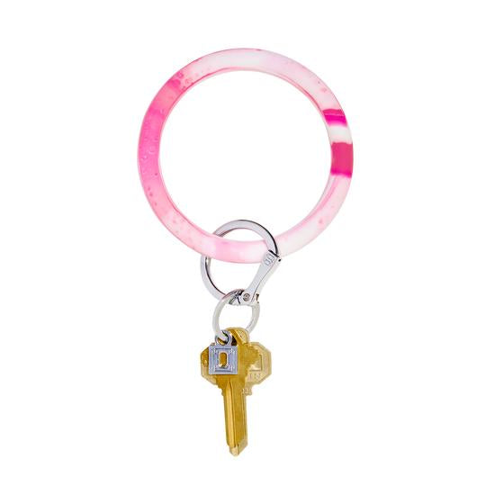 O-Venture - Big O Silicone Keyrings - Tickled Pink Marble