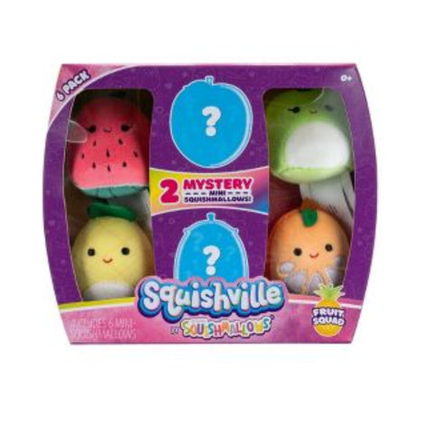 Squishmallow Squishville Fruit Squad Mini Plush 6 Pack Set
