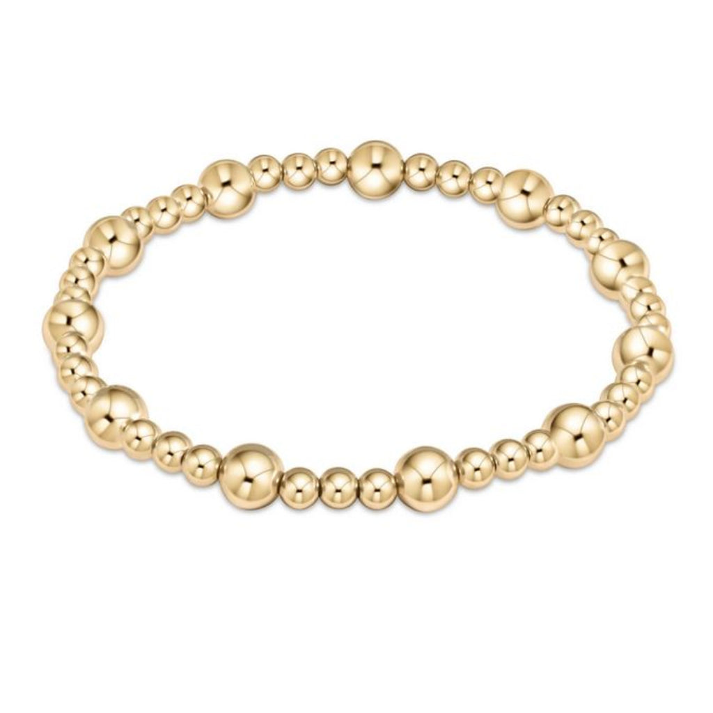 Enewton - Classic Sincerity Pattern 6MM Bead Bracelet-Gold - Debbie's Hallmark